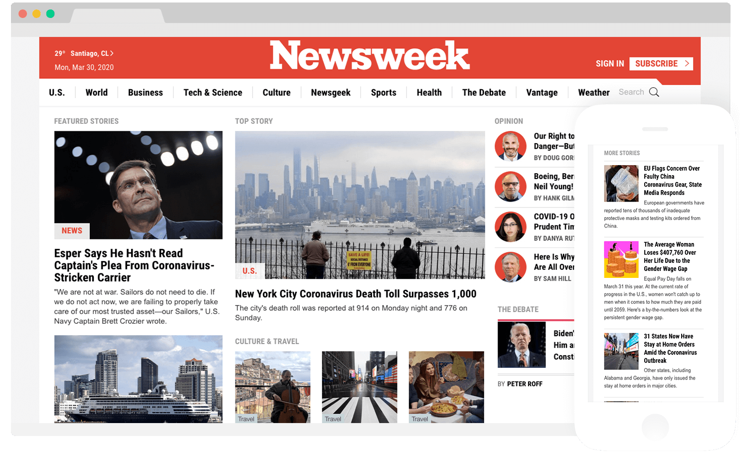 Newsweek Website Clone